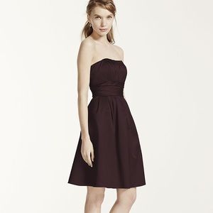 David’s Bridal short strapless dress